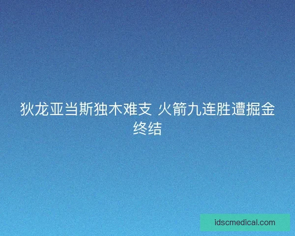 狄龙亚当斯独木难支 火箭九连胜遭掘金终结
