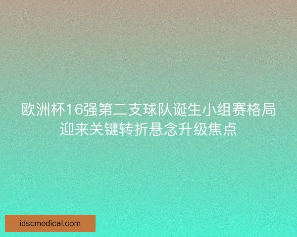 欧洲杯16强第二支球队诞生小组赛格局迎来关键转折悬念升级焦点