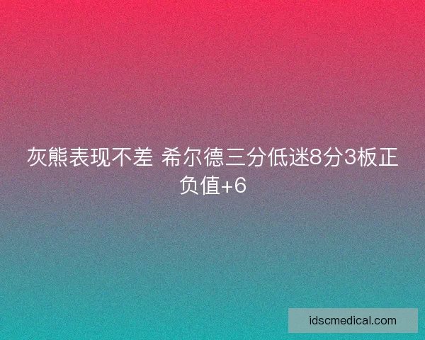 灰熊表现不差 希尔德三分低迷8分3板正负值+6