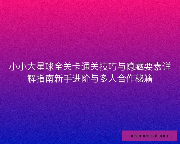 小小大星球全关卡通关技巧与隐藏要素详解指南新手进阶与多人合作秘籍