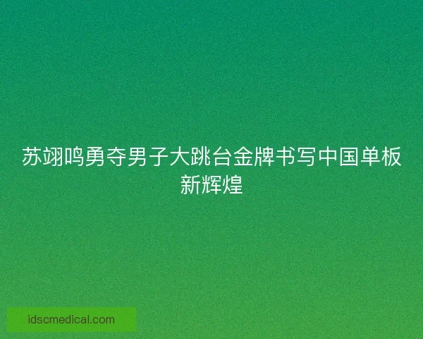 苏翊鸣勇夺男子大跳台金牌书写中国单板新辉煌